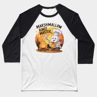 Marshmallow Roast Master Funny Camping Baseball T-Shirt